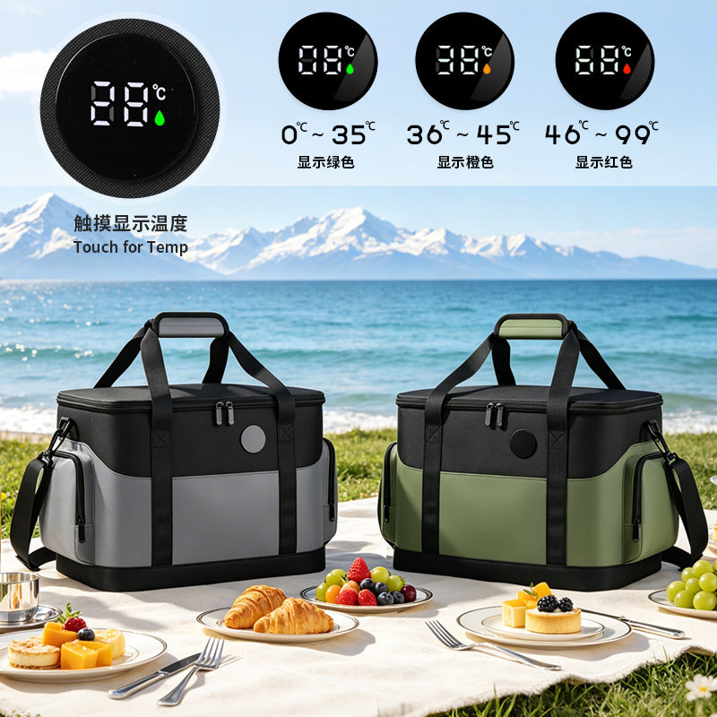 Insulated Lunch Cooler Bag with Side Pockets and Adjustable Strap Kalsten