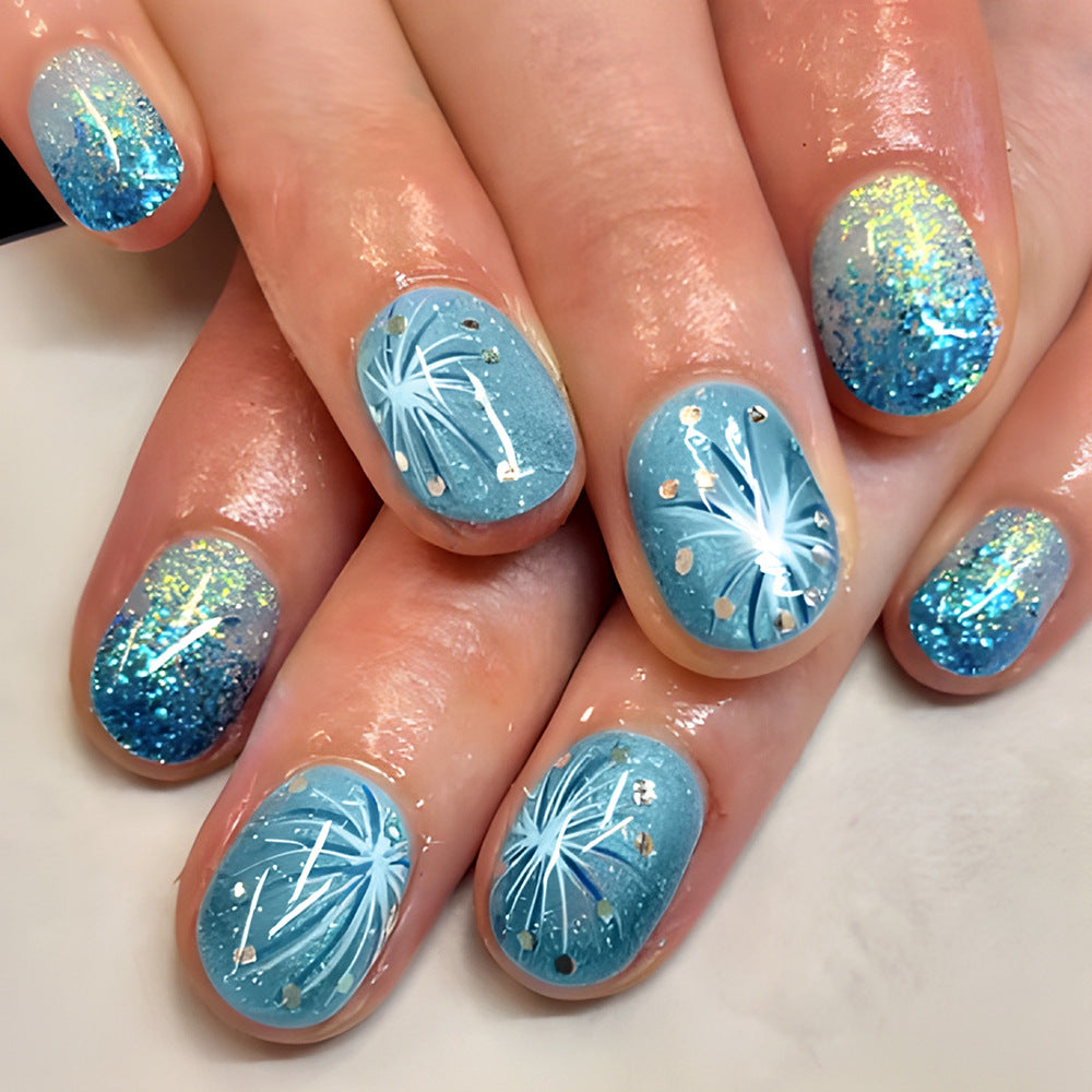 Glittering Gel Nail Art Design Kalsten