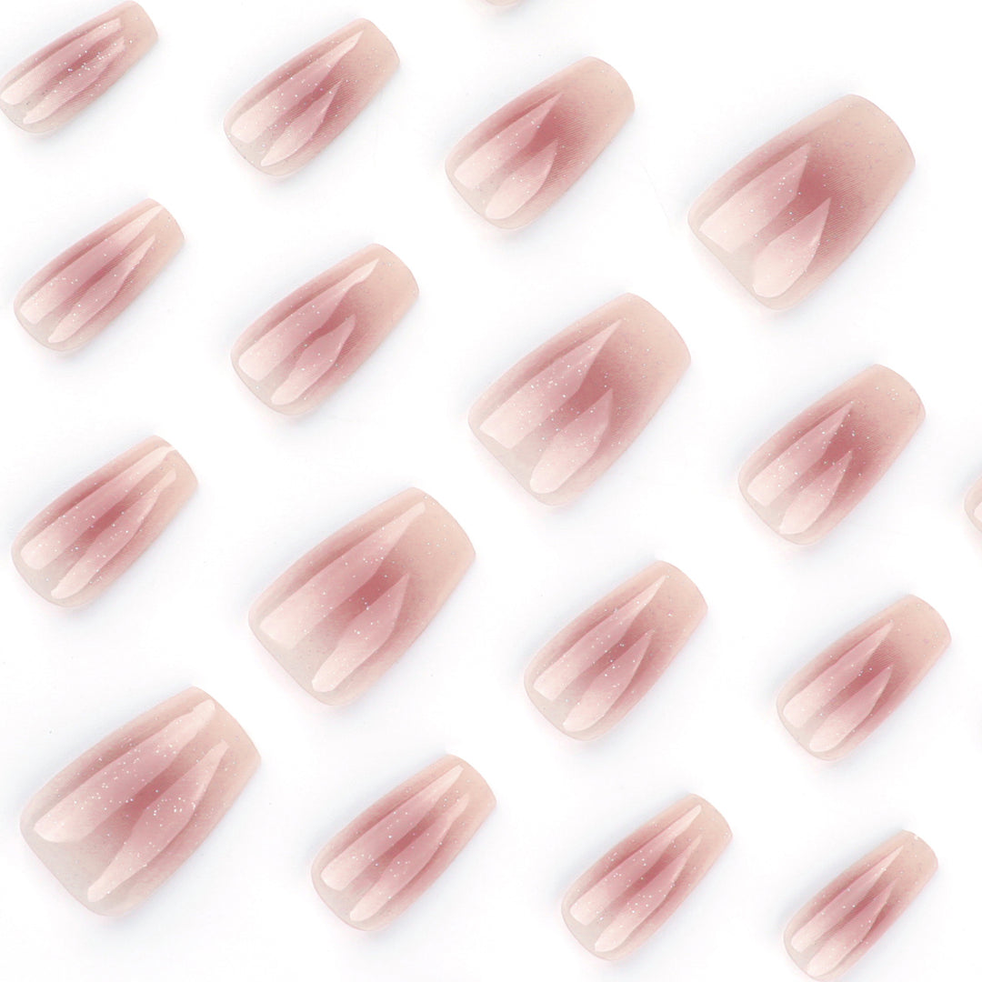Artistic Nail Extensions with Glitter Accents Kalsten