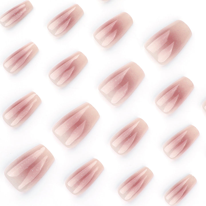 Artistic Nail Extensions with Glitter Accents Kalsten
