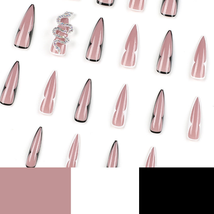 Artistic Nail Extensions with Elegant Stiletto Design Kalsten