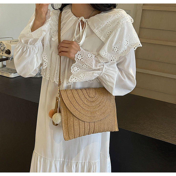Handcrafted Shoulder Bag Made of Woven Material Kalsten