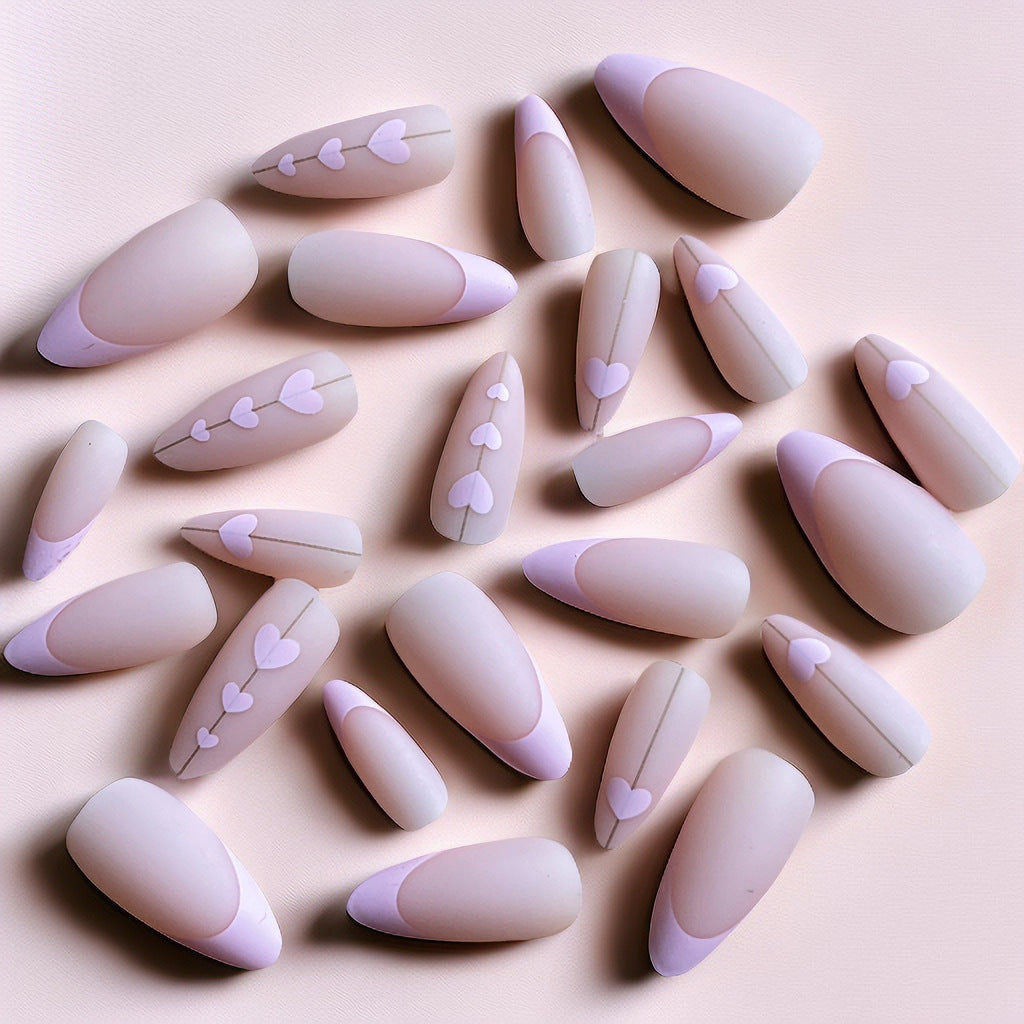 Heart-Inspired Elegant Nail Art Kalsten