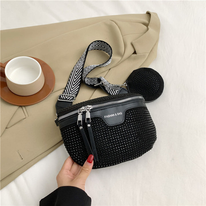 Stylish Rhinestone Embellished Mini Crossbody Bag Kalsten