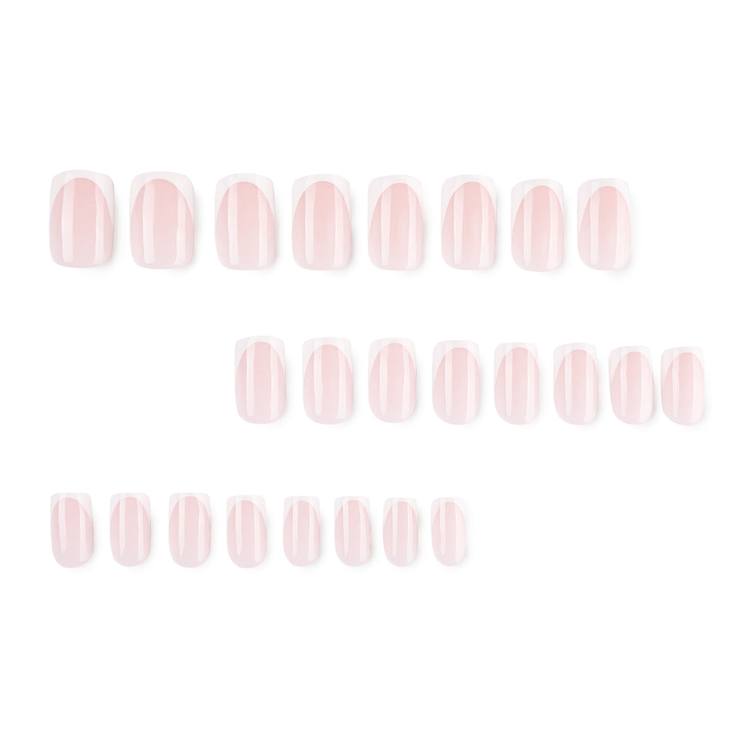 Artificial nail extensions with modern French tip Kalsten