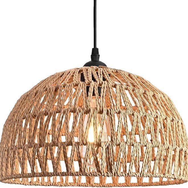 Boho-Chic Woven Pendant Light