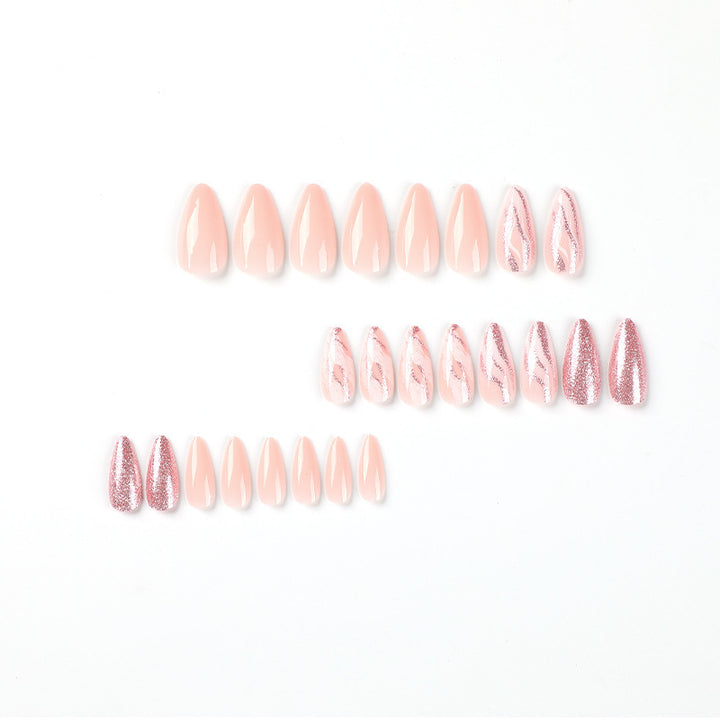 Elegant Glitter Gel Nail Art Tips Kalsten