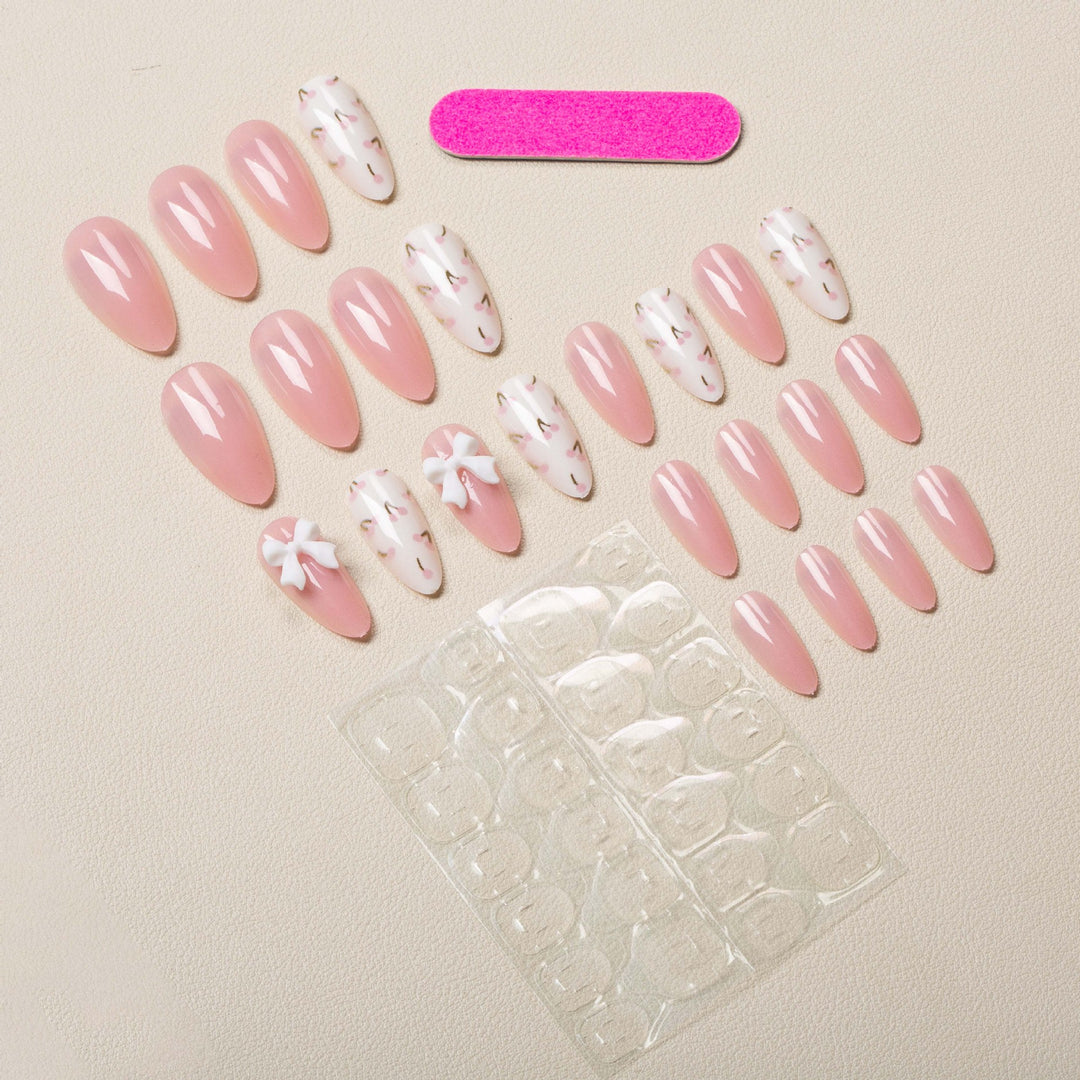 Floral Embellished Press-On Nails