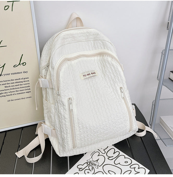 Textured Multi-Compartment Backpack Kalsten
