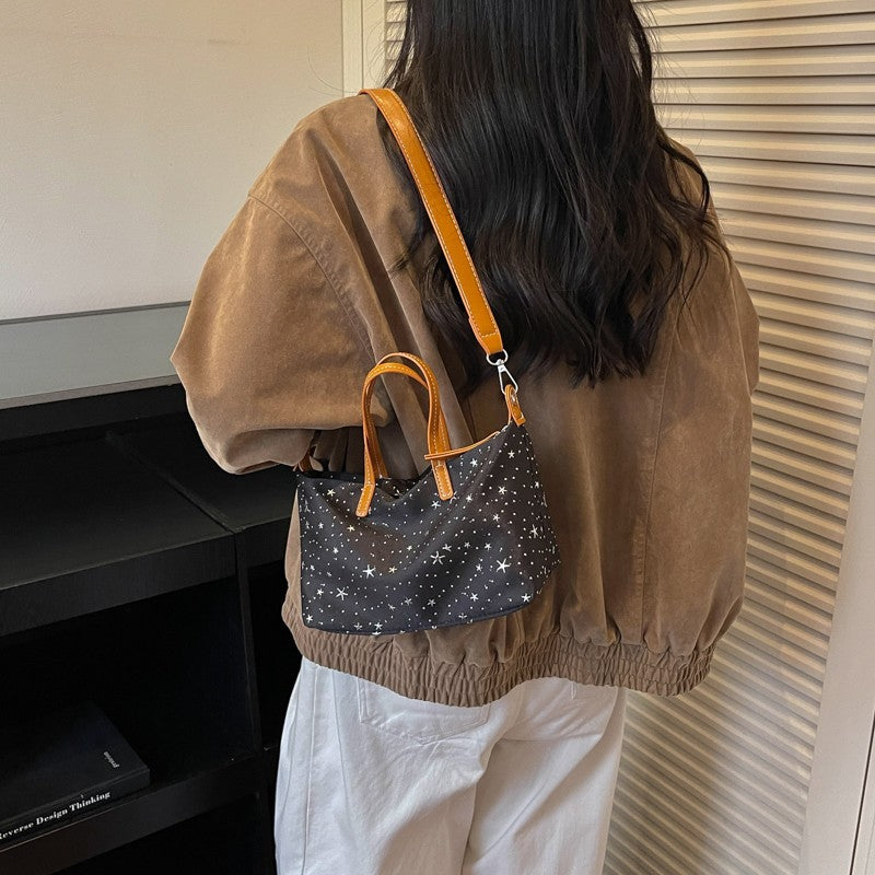Artistic Star-Print Handbag