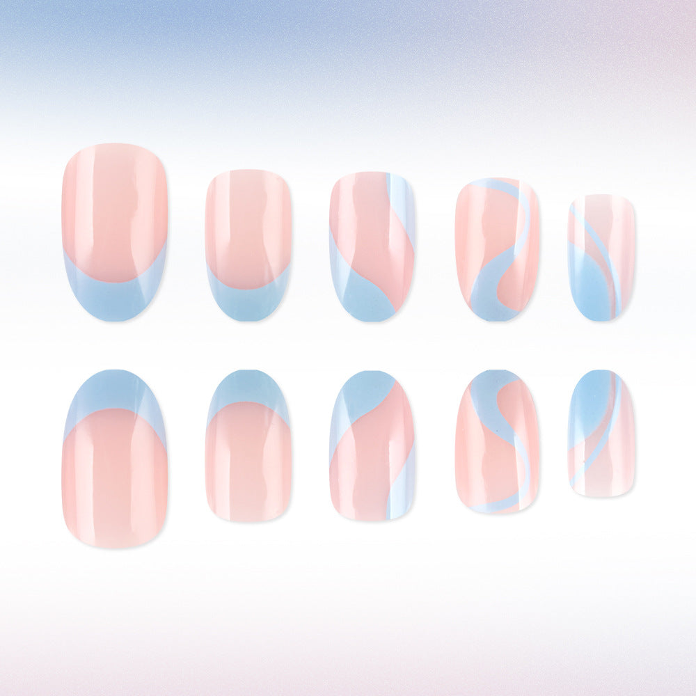 Artistic French Tip Nail Design Kalsten