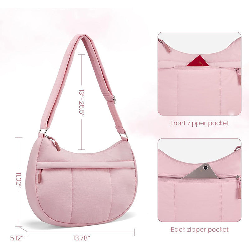Fashionable shoulder bag with padded shoulder strap and multiple compartments Kalsten