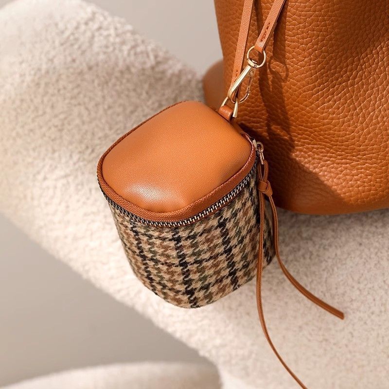 Textured Leather Mini Cosmetic Bag Kalsten