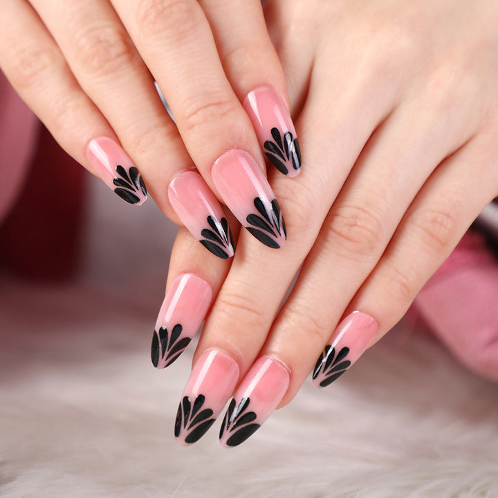 Creative design artificial nails with piano keys motif Kalsten