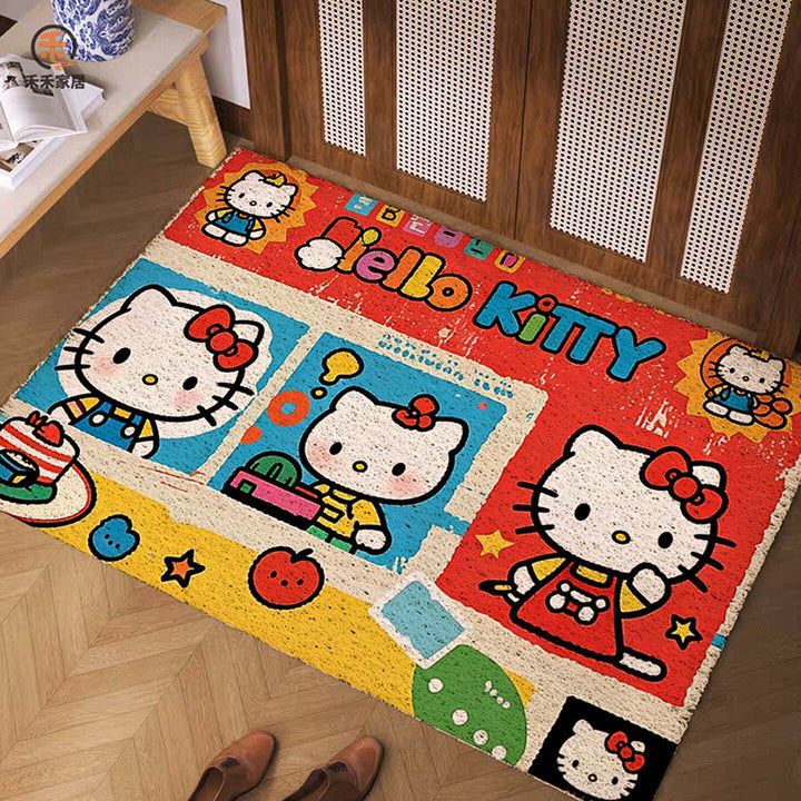 Cartoon-Themed Welcome Mat