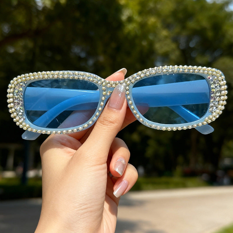 Rhinestone-Embellished Fashion Sunglasses Kalsten