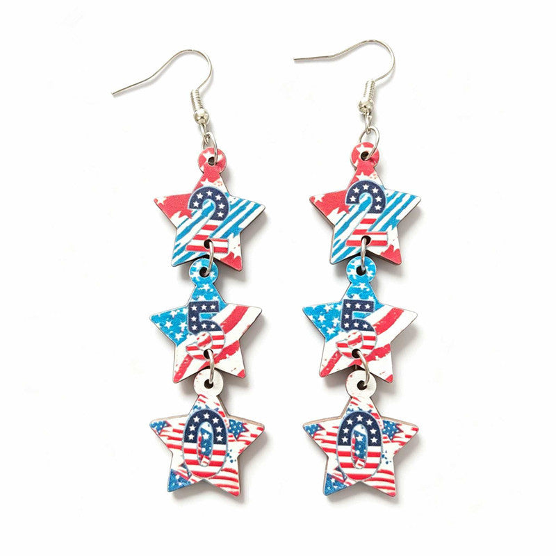 Women take statement earrings with cowboy hat heart and bow pendant Kalsten