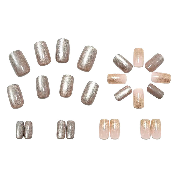 Luxurious artificial nails with glitter accents Kalsten