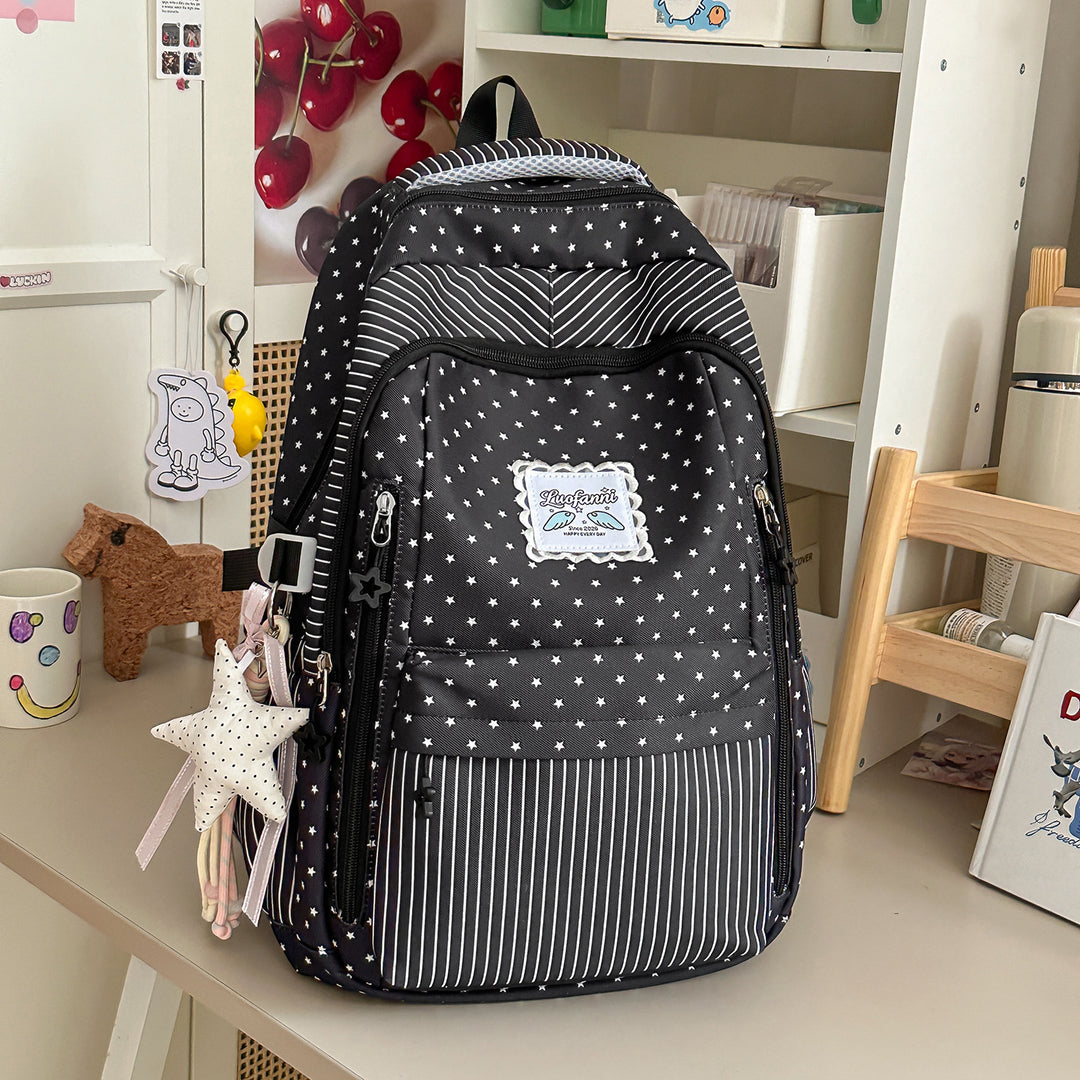 Whimsical Star-Embellished School Backpack Kalsten