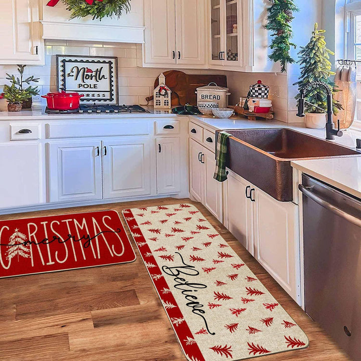 Festive Holiday Kitchen Runner Mat Kalsten