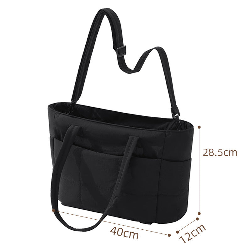 Quilted Multi-Pocket Tote Kalsten