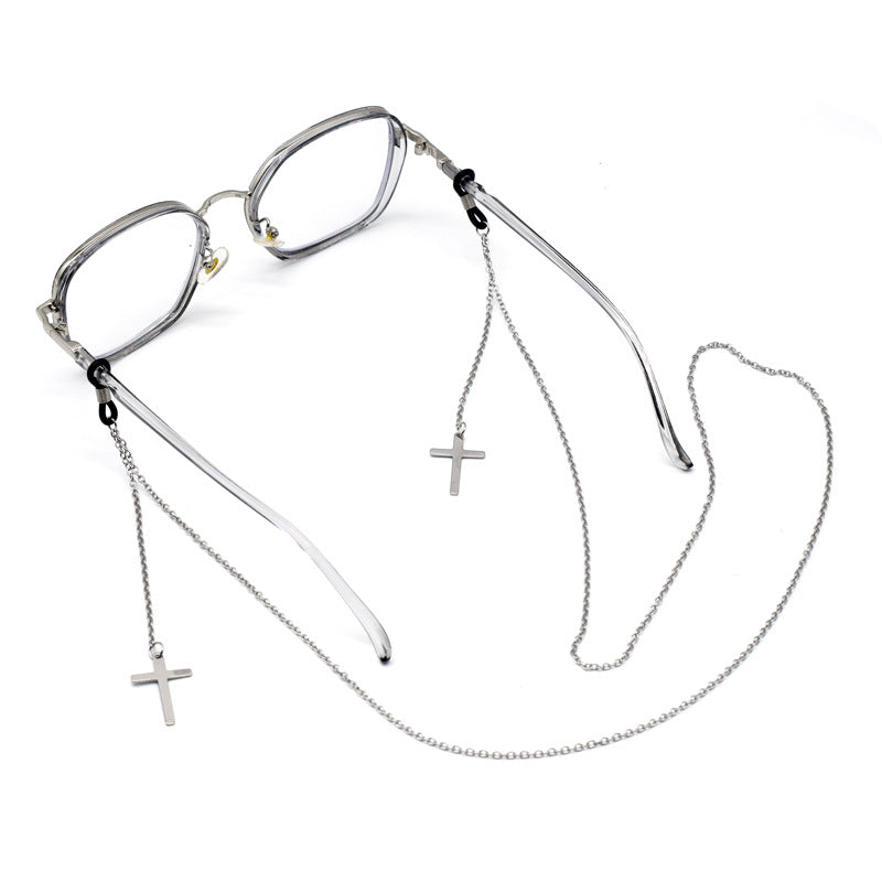 Trendy Metal Cross Eyewear Chain Kalsten