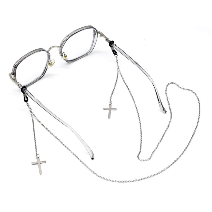 Trendy Metal Cross Eyewear Chain Kalsten