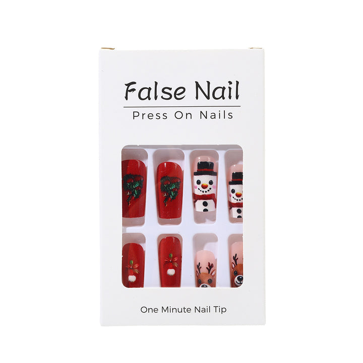Festive artificial nails in Christmas design Kalsten