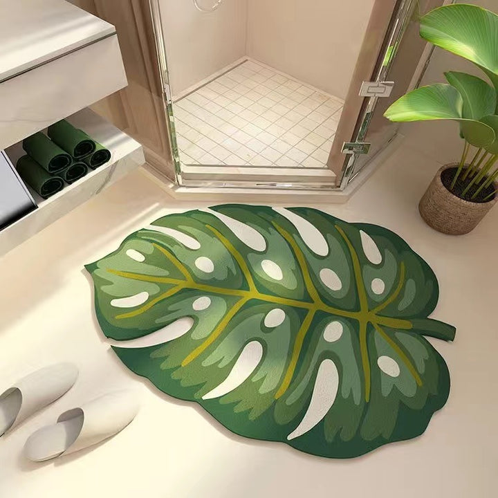 Leaf-Shaped Bath Mat