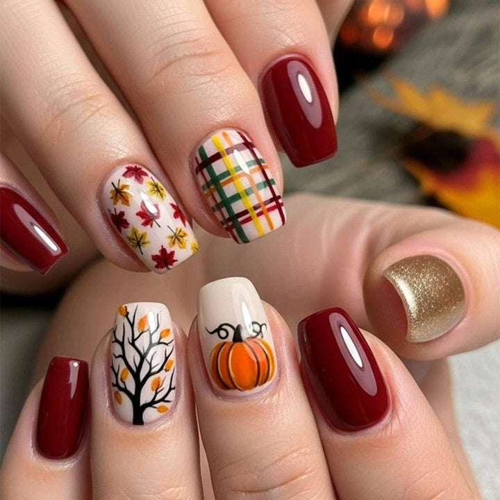 Seasonal Thanksgiving Nail Art Kalsten