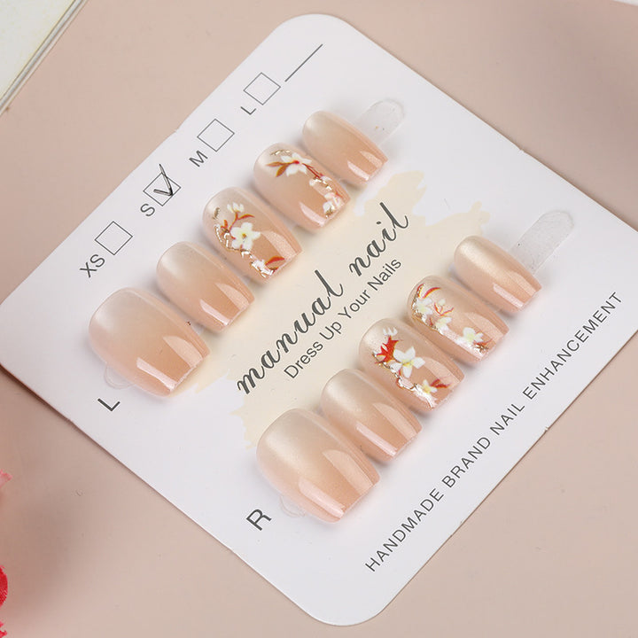 Artistic Floral Press-On Nail Design Set Kalsten