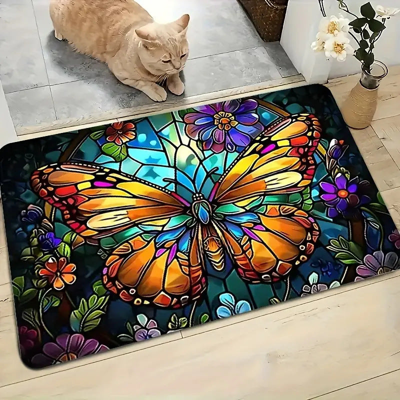 Decorative Bee-Themed Kitchen Mat