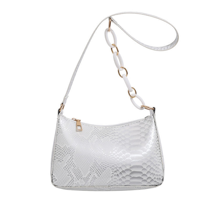 Stylish Textured Snakeskin Effect Handbag Kalsten