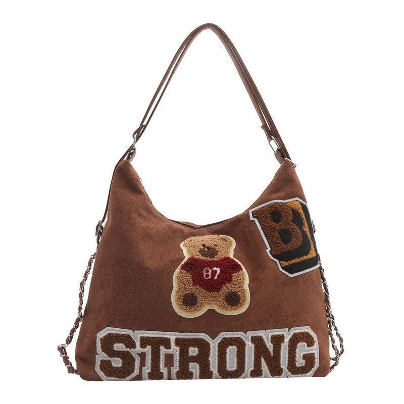 Shoulder bag in playful bear pattern Kalsten