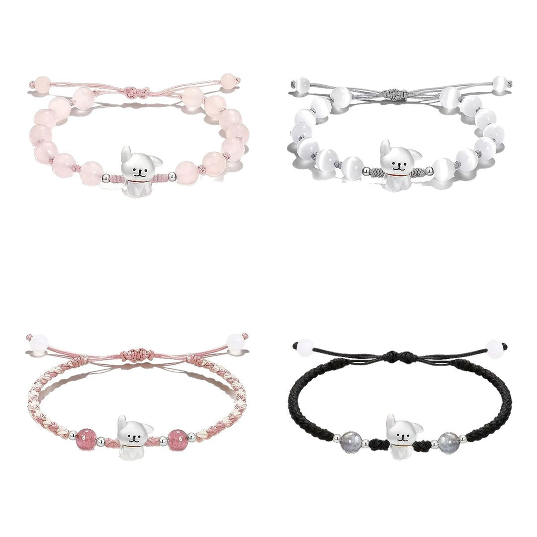 Playful Dog Charm Beaded Bracelet Kalsten