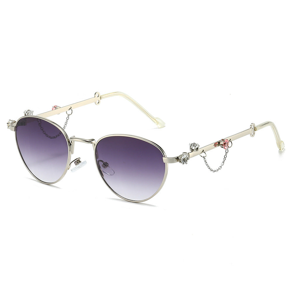 Decorative Rhinestone Cat-Eye Sunglasses Kalsten