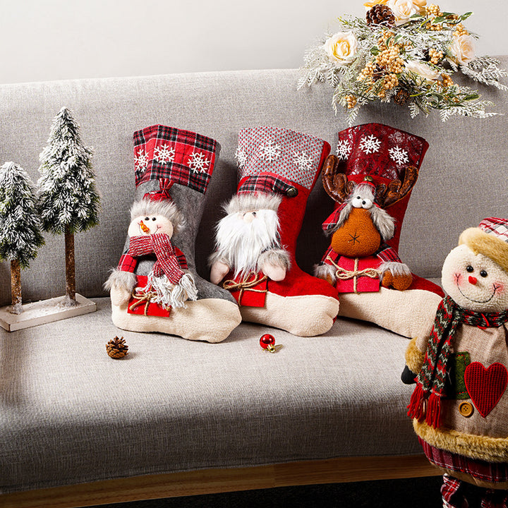Festive Christmas stocking with reindeer motif Kalsten