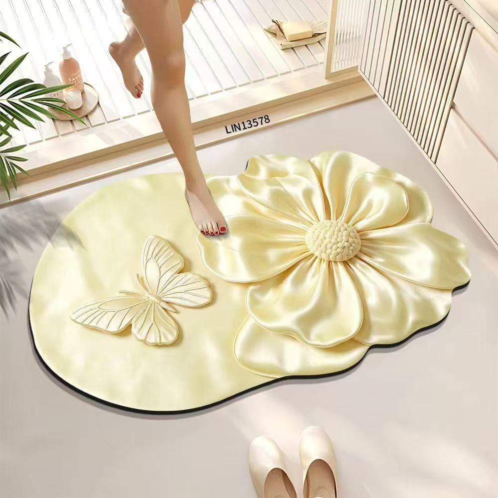 Decorative Floral Bath Mat