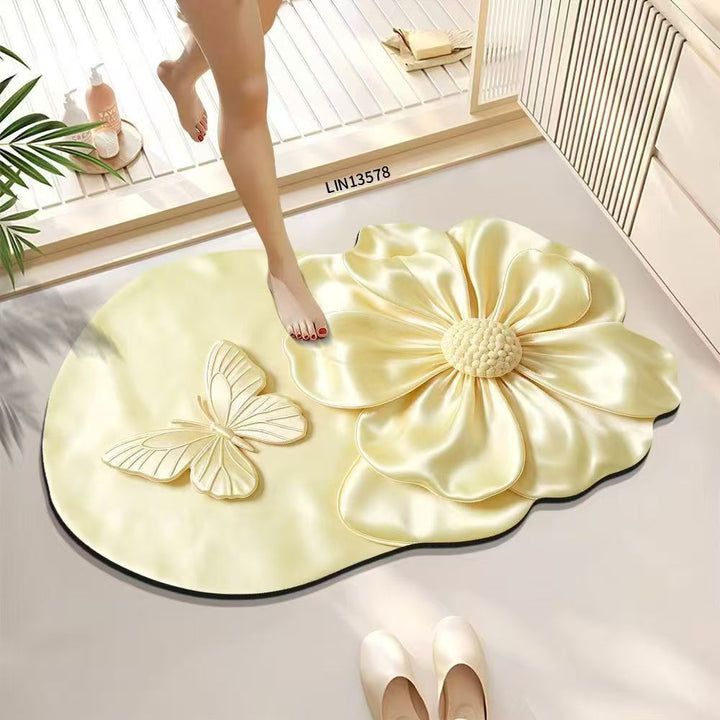 Decorative Floral Bath Mat
