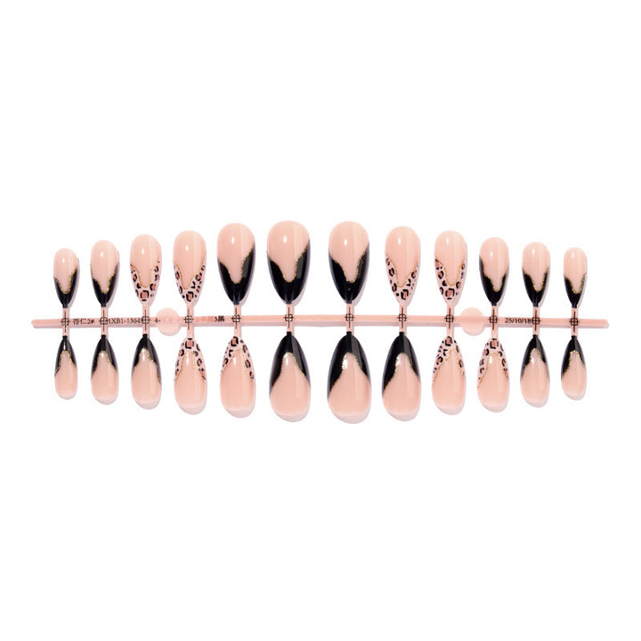 Artificial nail set with glamorous leopard design Kalsten