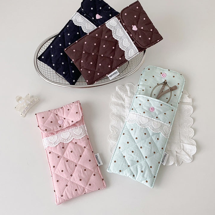 Quilted Heart Detail Pencil Case Kalsten