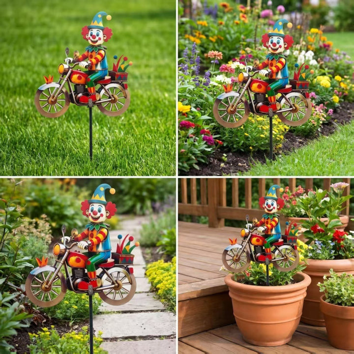 Garden Decor Clown Riding Motorcycle Kalsten
