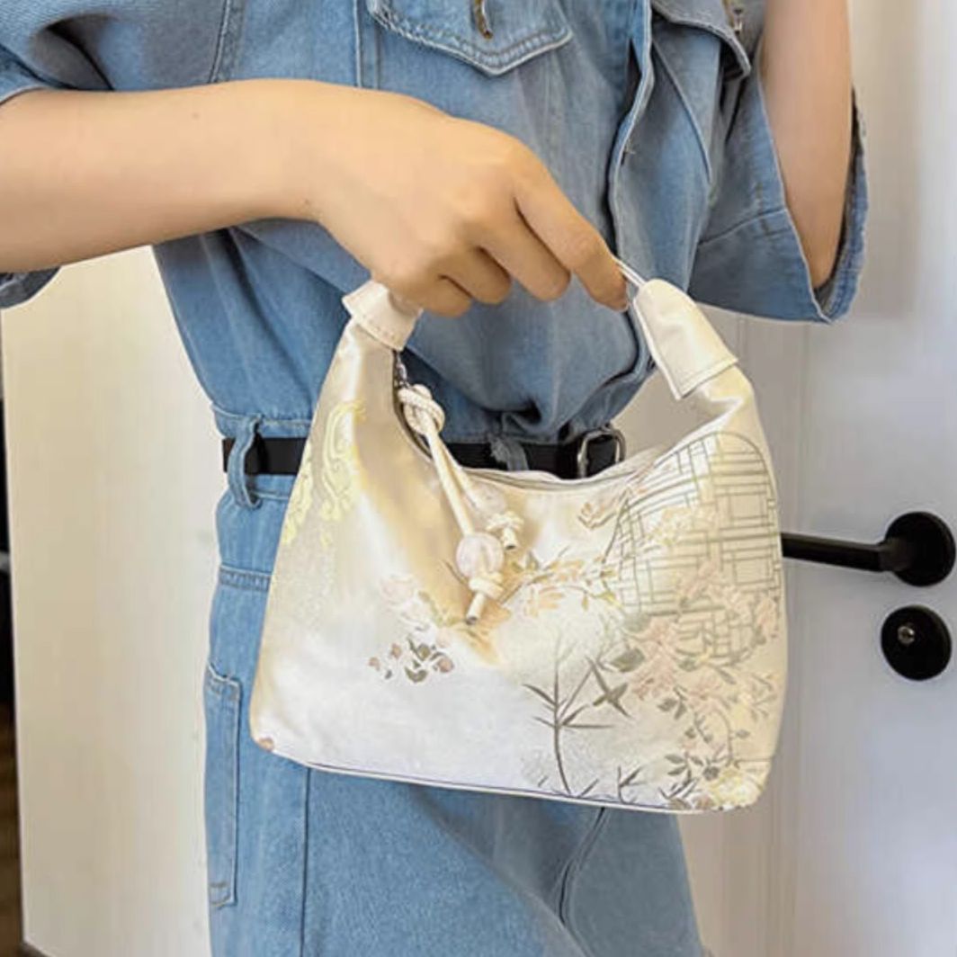 Floral-Patterned Handheld Evening Bag Kalsten