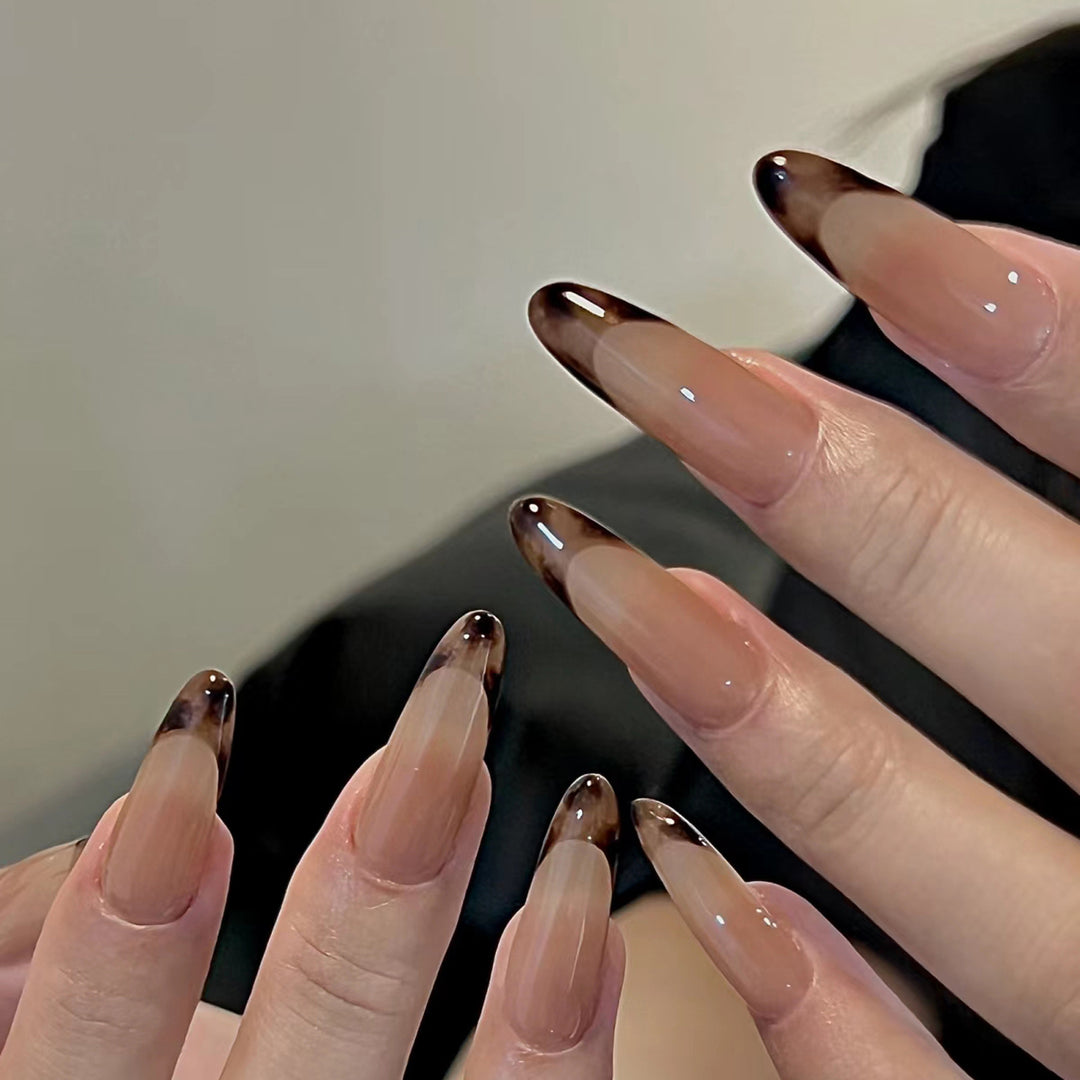 Stylish Press-On Nail Set with Artistic Leopard Design Kalsten