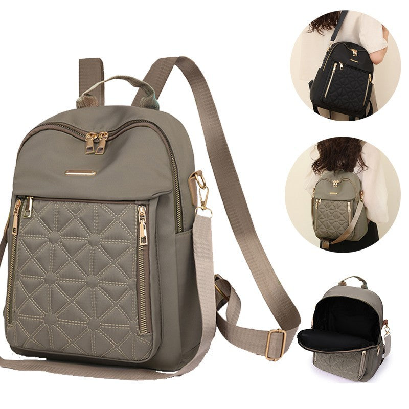 Stylish Quilted Nylon Backpack Kalsten