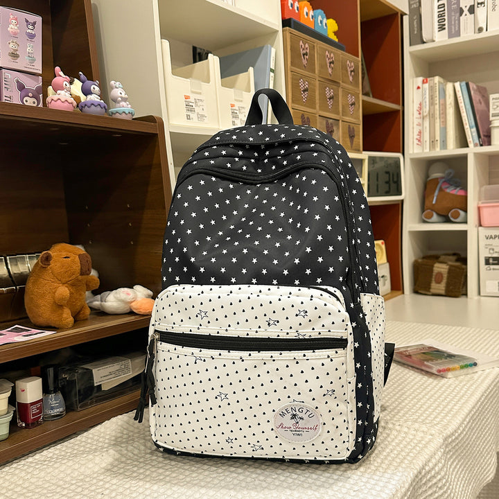 Whimsical Star-Patterned School Backpack Kalsten