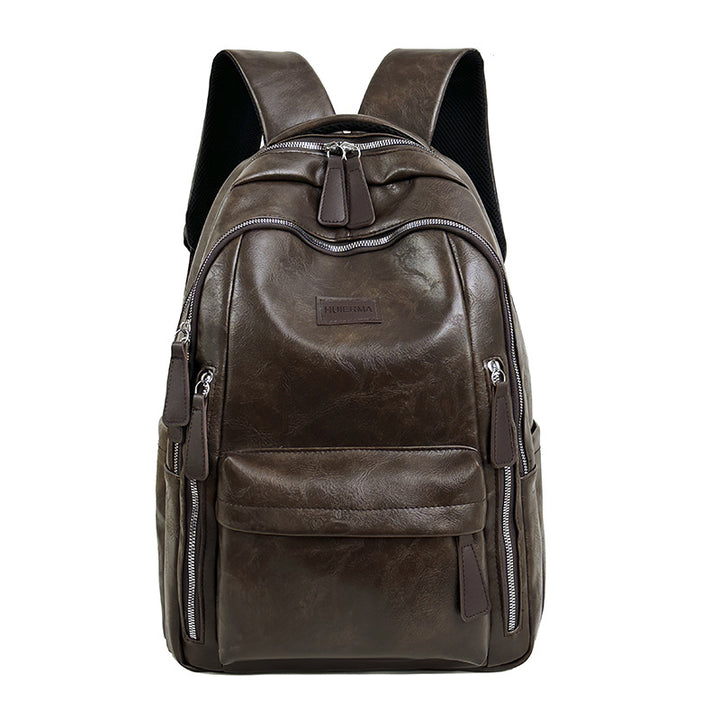 Leather Laptop Backpack