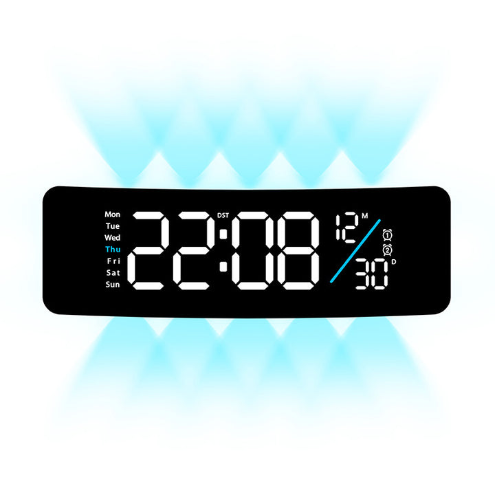 Digital display alarm clock with weekday display and temperature Kalsten