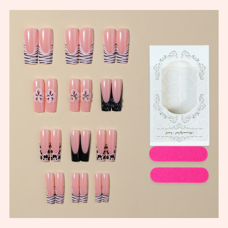 Artificial nail set with extravagant flower and animal designs Kalsten