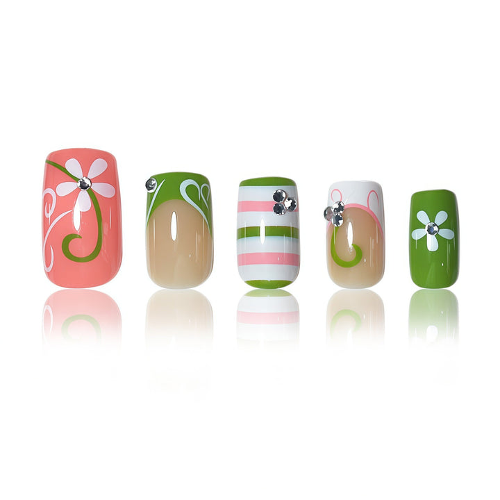 3D Floral Art Press-On Nail Set Kalsten